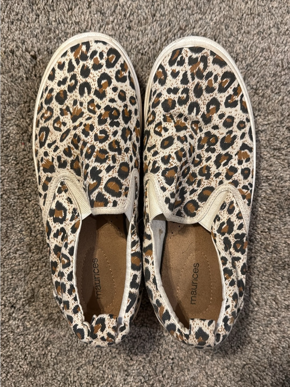 Maurices Leopard Print Slip-On Sneakers - Cream & Brown